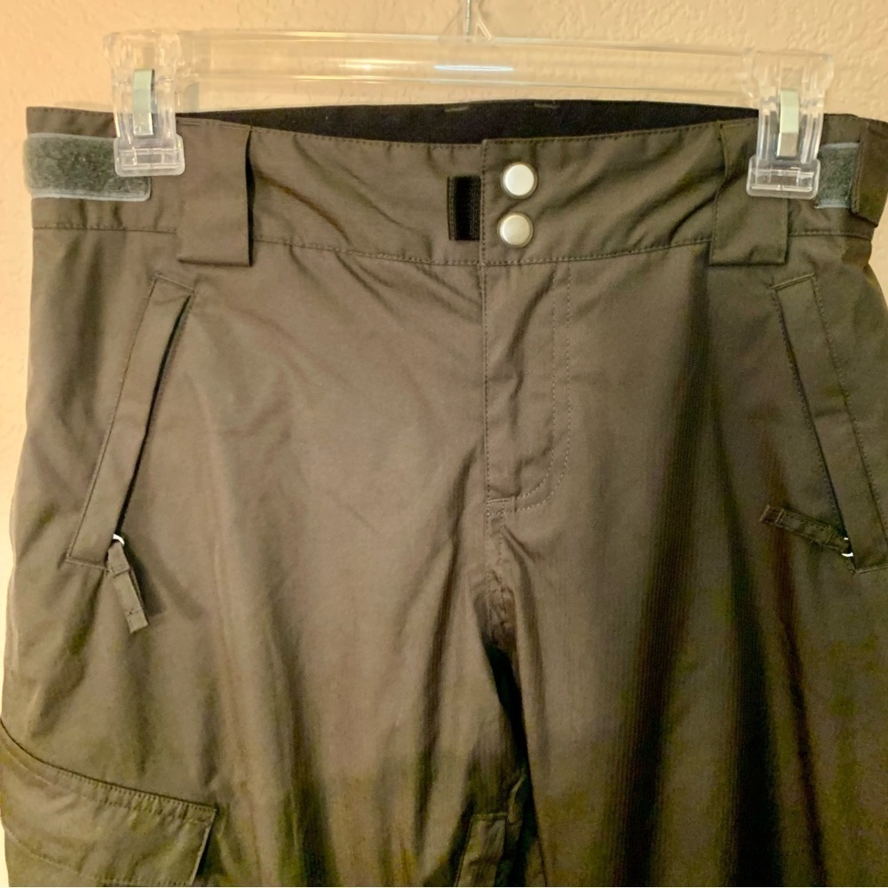 Sims Snowboarding Pants XS Charcoal Grey Blue Lining Pockets Boot Cut EUC - Picture 2 of 12